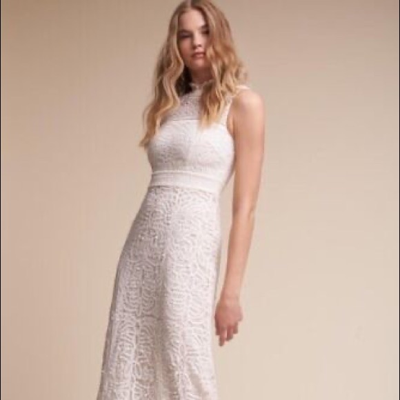 Bhldn White Lace Mermaid Style Sleeveless Dress Us Size: 8